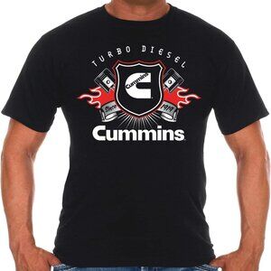 JH Design Men's Cummins T-Shirt Diesel Logo Crew Neck Shirt in 2 Colors